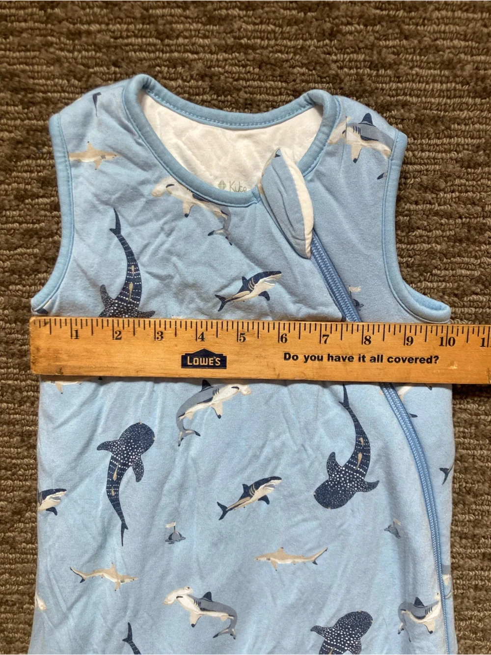 Kyte Baby Sleep Sack sharks size medium
